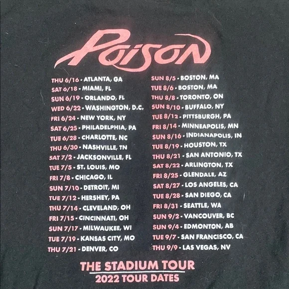 Poison Graphic Black Band T-Shirt - Picture 5 of 5
